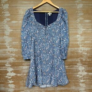 J. Crew Liberty Sweetheart Long Sleeve Mini Dress Bourton Bloom Preppy Womens 2
